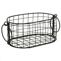 Artículo Cesta de alambre con asas metal negro 17-32cm juego de 4