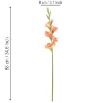 Artículo Gladiolo artificial con muchas flores para un ramo, 88 cm