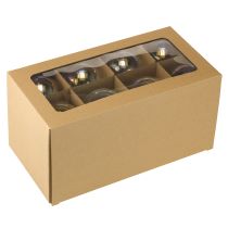 Artículo Bolas navideñas de cristal, transparente iridiscente, 7,5 cm, 12 piezas