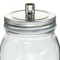 Artículo Vaso decorativo con portavelas decoración vela Ø8cm H10.5cm 4 uds