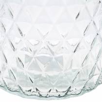 Florero de cristal de cristal decorativo del diamante del florero claro 2pcs