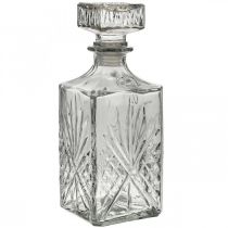 Jarra de cristal, botella de cristal con tapón, jarra de cristal H24cm