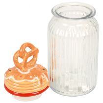 Artículo Bombonera de cristal para galletas con tapa pretzel Ø11cm H28,5cm