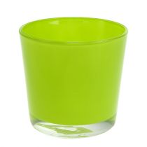 Artículo Jardinera de cristal verde claro Ø11,5 H11cm
