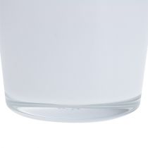 Artículo Macetero de cristal blanco Ø10cm H8.5cm
