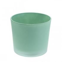 Macetero de cristal macetero verde bañera de cristal Ø14,5cm H12,5cm