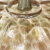 Artículo Decoración de mesa de calabaza de cristal, calabaza de otoño, vidrio, metal, H14cm, 2 piezas