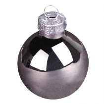 Artículo Bolas de cristal árbol Navidad plata albaricoque Ø4cm 24 piezas