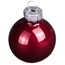 Artículo Bolas de cristal Navidad en mix Burdeos Ø3cm 22uds