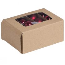 Artículo Bolas de cristal Navidad en mix Burdeos Ø3cm 22uds