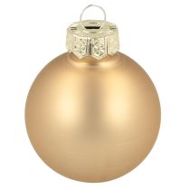 Artículo Bolas de cristal bolas navideñas cristal oro rosa Ø4cm 24 uds