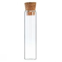 Artículo Mini jarrones tubos de vidrio decorativos de vidrio con corchos Al.11,5 cm 24 piezas