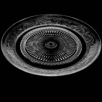 Artículo Plato de vidrio antiguo Ø25,5cm H2cm 6ud