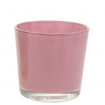 Artículo Maceta de cristal Ø10cm H8.5cm rosa viejo