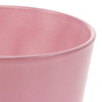 Artículo Maceta de cristal Ø10cm H8.5cm rosa viejo