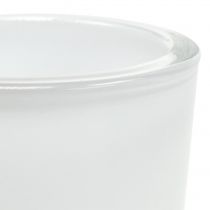 Artículo Maceta de cristal Ø7,8cm H8cm blanco