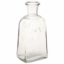Artículo Jarrón de cristal botella jarrón con motivo jarrón de cristal transparente H19cm 2 piezas