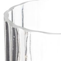 Artículo Jarrón de cristal de alta calidad para arreglos decorativos en hogares modernos, 24 cm.