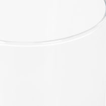 Artículo Jarrón alto de cristal, sencillo cilindro de cristal que puede usarse como florero o elemento decorativo, 20 cm.