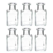 Artículo Mini jarrón de cristal decorativo para interiores minimalistas y vida moderna, 11 cm, 6 piezas