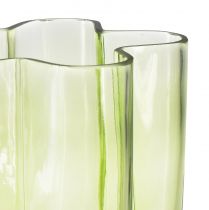 Artículo Florero de cristal florero verde florero decorativo Ø15cm H20cm
