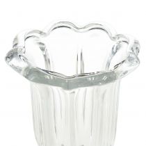 Artículo Jarrón de cristal con pie florero de cristal Ø13,5cm H22cm