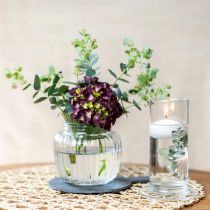 Artículo Florero de vidrio florero acanalado vidrio Ø14cm H13cm 2ud