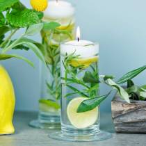 Artículo Jarrón de cristal con base, transparente, Ø6cm, H20cm