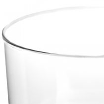 Jarrón de cristal con pie ROY farol decoración de cristal Ø16cm H20cm