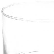 Artículo Florero de vidrio cilindro de vidrio Ø9cm H7cm