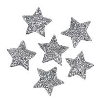 Artículo Glitter estrella plata Ø2.5cm 96pcs