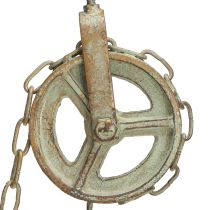 Artículo Campana de metal para decoración de pared con soporte, pátina antigua, altura 58 cm.