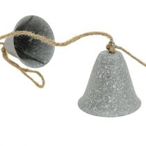 Artículo Guirnalda decorativa con campanas Gris 6cm