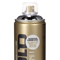 Artículo Spray decorativo con efecto cromo plateado para uso en interiores, Montana Cans, 400 ml.