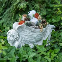 Ángel de tumba con cuenco para plantas Ángel de baño para pájaros tumbado 39×18×18cm