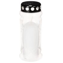Artículo Farol para vela funeraria con tapa negra, 23 cm.