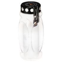 Artículo Farol para vela funeraria con tapa negra, 23 cm.