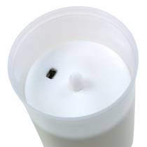 Artículo Luz de tumba LED blanca, temporizador blanco cálido con pilas Ø6,8 H12,2cm