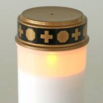 Luz de tumba LED blanca, temporizador blanco cálido con pilas Ø6,8 H12,2cm