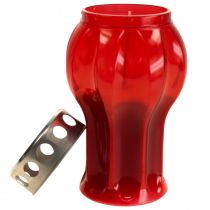 Artículo Velas funerarias luces de luto rojas luces conmemorativas Ø10cm H18cm 4 piezas
