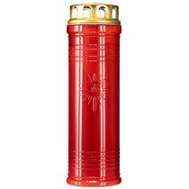 Artículo Velas para tumba rojas Ø7,5cm H24,5cm 1 pieza