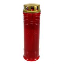 Artículo Luces para tumbas rojas Ø7,5cm H24,5cm 1 pieza