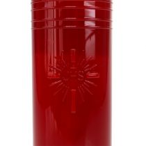 Artículo Luces para tumbas rojas Ø7,5cm H24,5cm 1 pieza