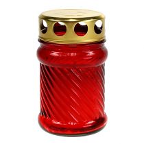 Artículo Lámpara de tumba de cristal rojo Ø6cm H10,5cm 1 pieza