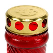 Artículo Lámpara de tumba de cristal rojo Ø6cm H10,5cm 1 pieza