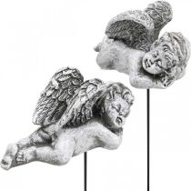 Tumba decoración deco plug ángel tumba ángel en palo 6cm 4pcs