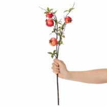 Artículo Rama artificial de granada como adorno frutal para mesa, 68 cm.
