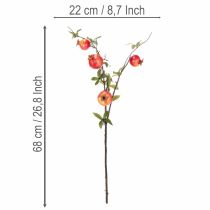 Artículo Rama artificial de granada como adorno frutal para mesa, 68 cm.