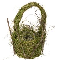 Artículo Cesta de Pascua, diseño natural, cesta de mano para decoración festiva del hogar, 25 cm