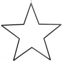 Artículo Estrellas grandes para colgar estrellas brillo negro Ø24cm 6 piezas